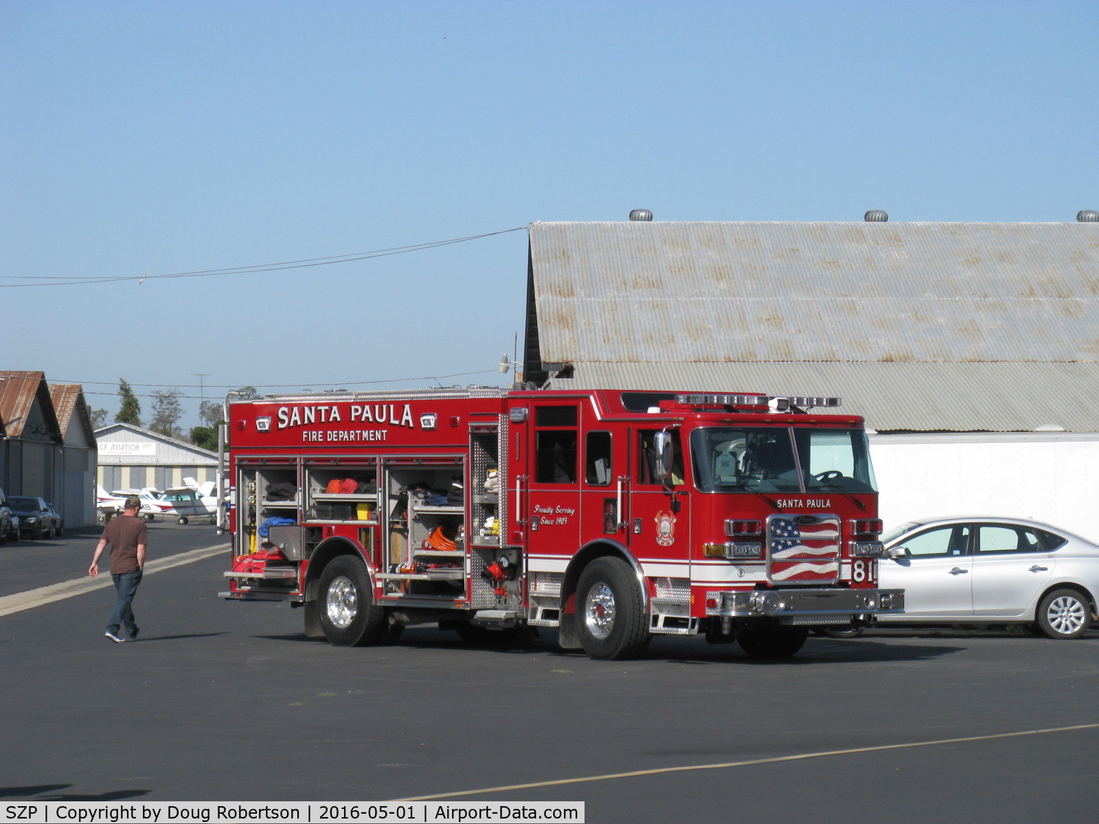Santa Paula Airport (SZP) - Santa Paula Fire Department vehicle