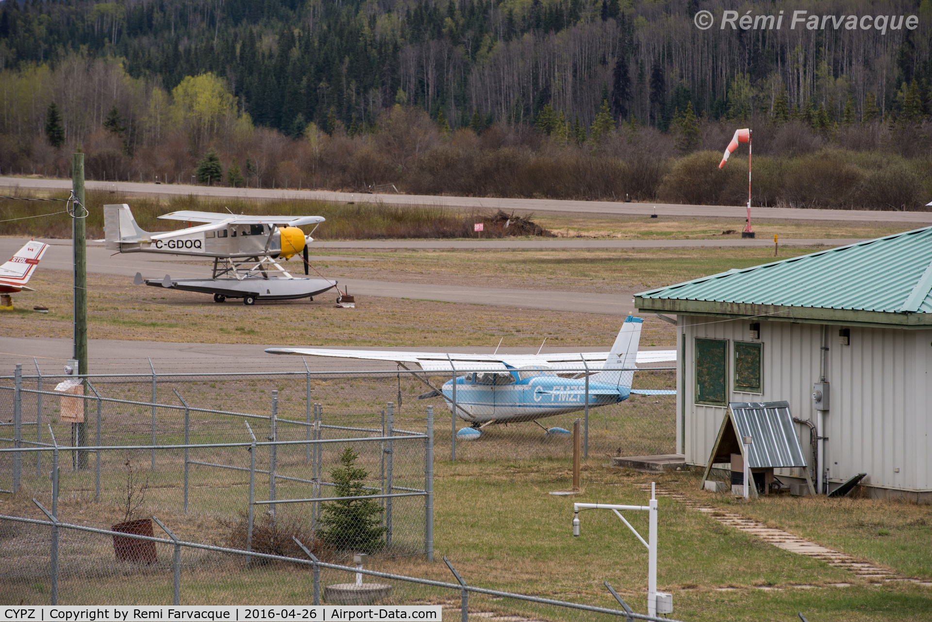 Burns Lake Airport, Burns Lake, British Columbia Canada (CYPZ) - View of hangar area.