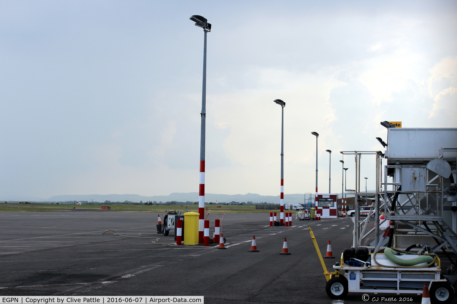 Dundee Airport, Dundee, Scotland United Kingdom (EGPN) - Main apron and passenger terminal at Dundee EGPN