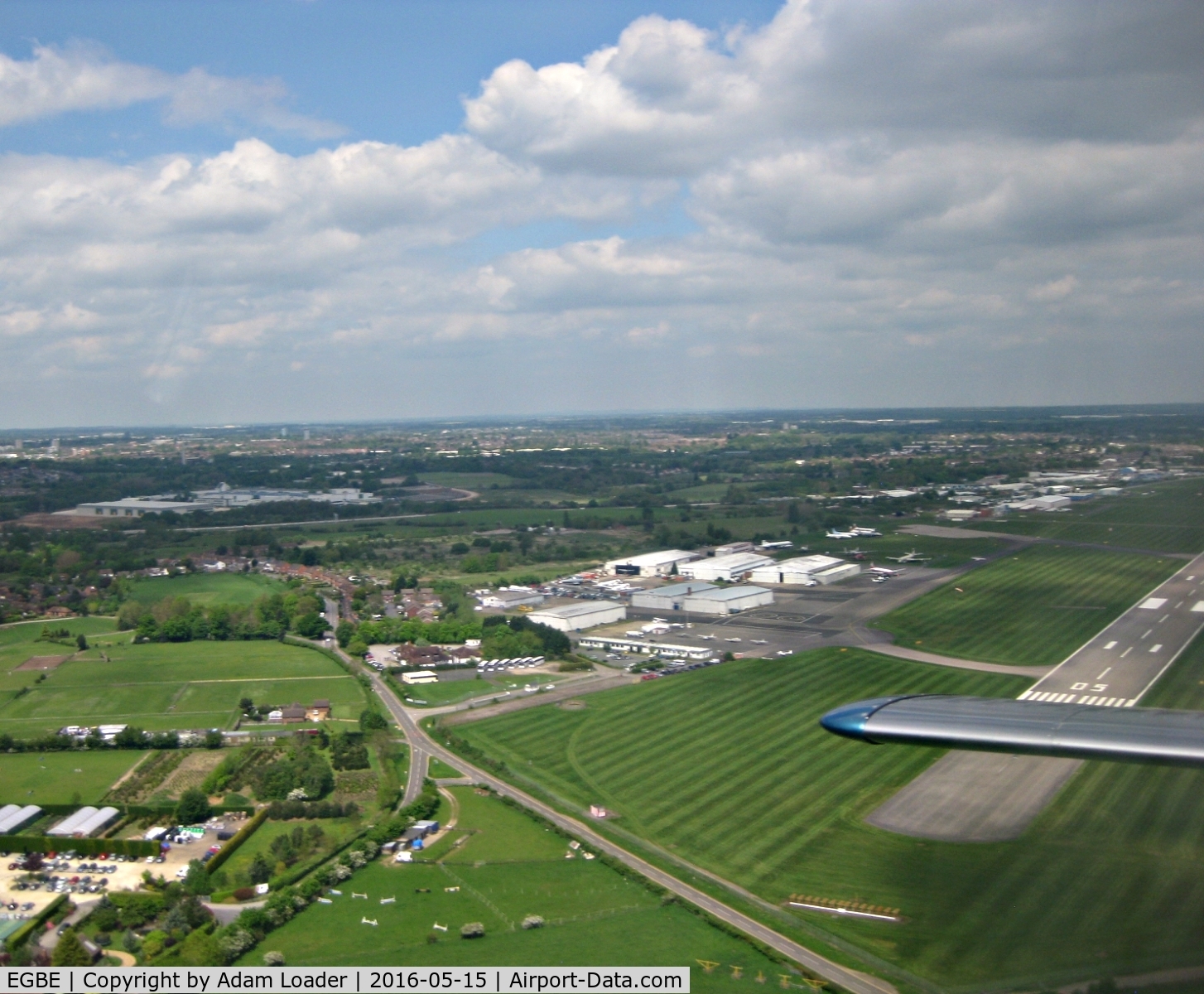 Coventry Airport, Coventry, England United Kingdom (EGBE) - Coventry Airport after Takeoff from G-TORC