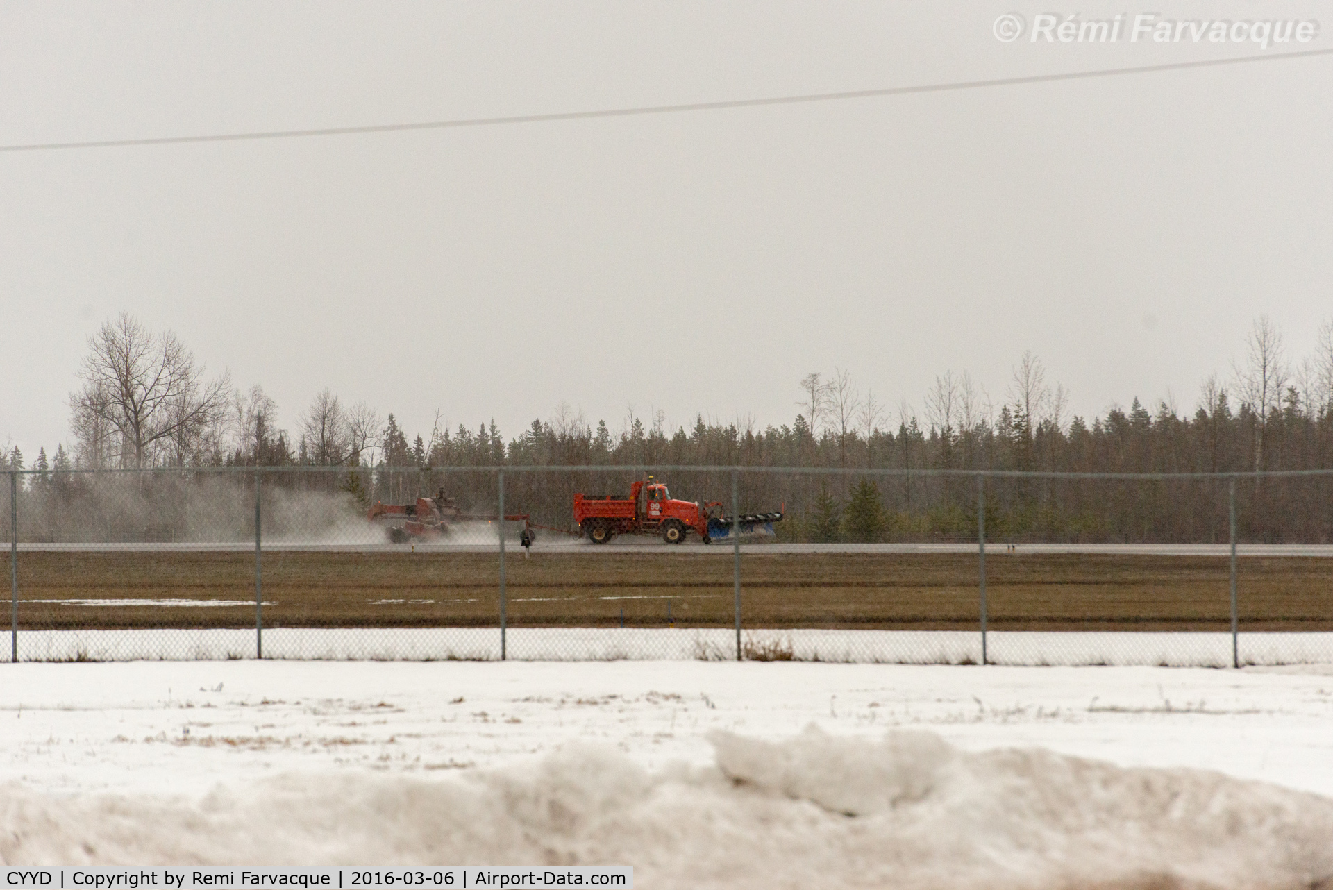 Smithers Airport, Smithers, British Columbia Canada (CYYD) - Snow plow on main runway.