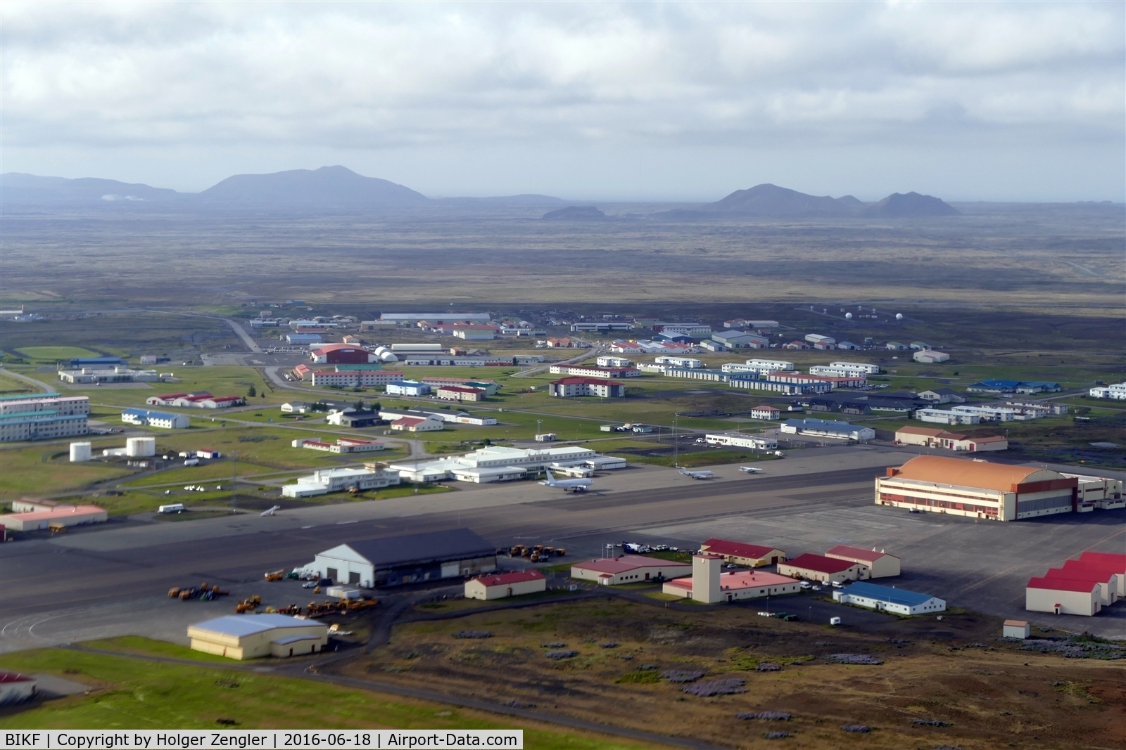 Keflavík International Airport (Flugstöð Leifs Eiríkssonar), Keflavík Iceland (BIKF) - View on Keflavik Air Base....