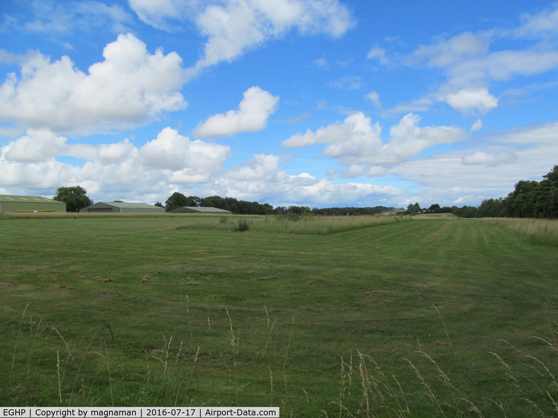 Popham Airfield Airport, Popham, England United Kingdom (EGHP) - end of runway by entrance