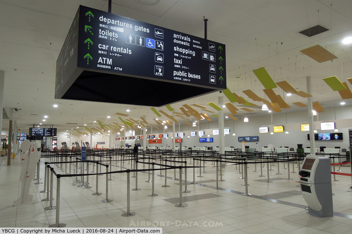 Gold Coast Airport, Coolangatta, Queensland Australia (YBCG) - At 9pm, the check-in area at Coolangatta airport is virtually deserted
