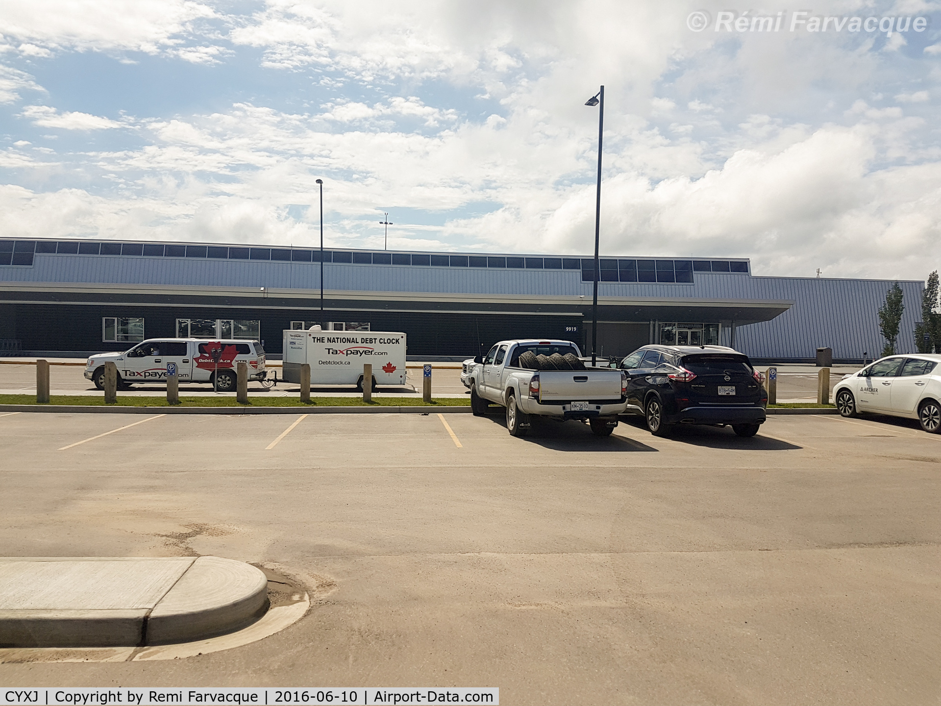 Fort St. John Airport (North Peace Airport), Fort St. John, British Columbia Canada (CYXJ) - View of main entrance to check-in (right side of building).