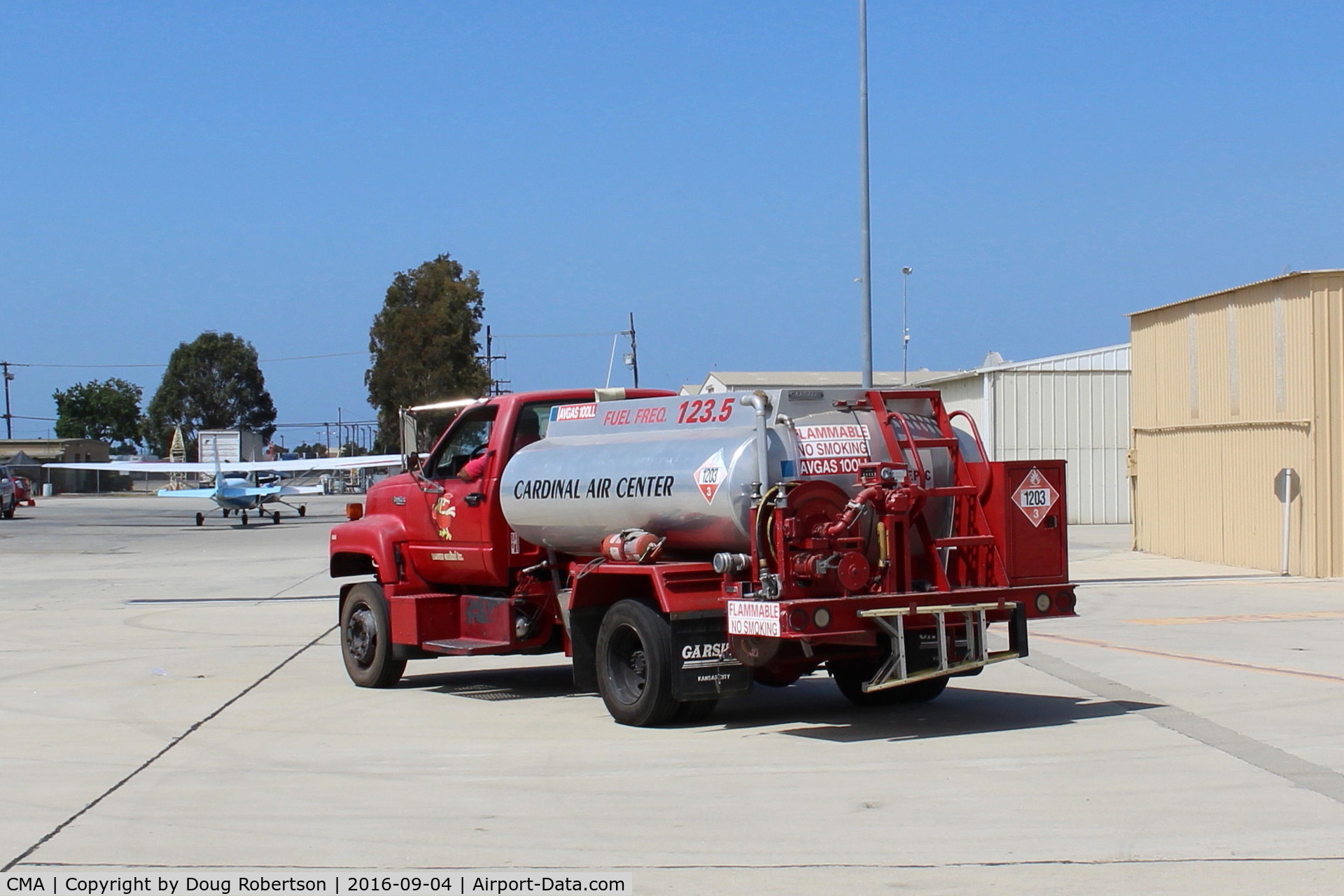Camarillo Airport (CMA) - Roving Cardinal Air Center 100LL Fuel Truck, one of several fuel provider options at CMA.