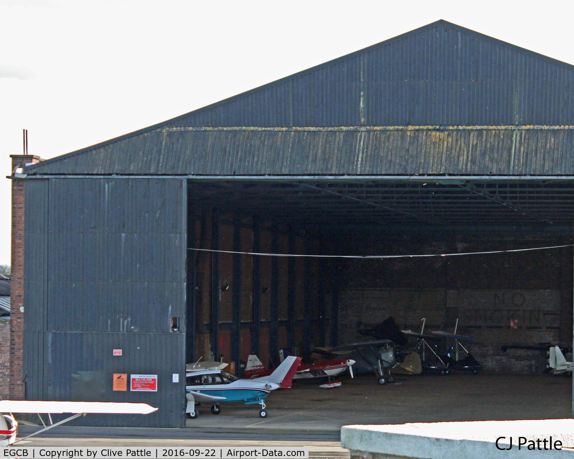 City Airport Manchester, Manchester, England United Kingdom (EGCB) - Look inside a hangar at Manchester City Airport, Barton EGCB