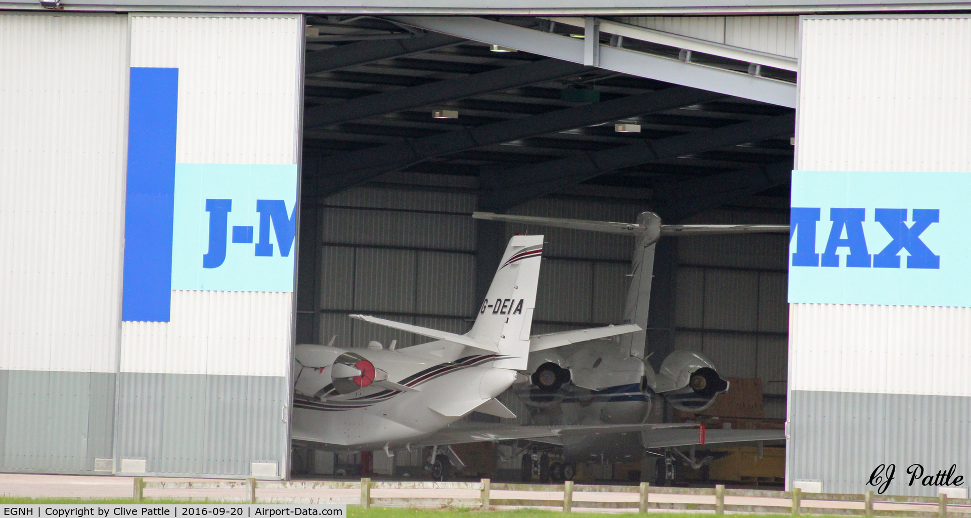 Blackpool International Airport, Blackpool, England United Kingdom (EGNH) - A look into the J-MAX Bizjet hangar on the eastern side of the airport at Blackpool EGNH