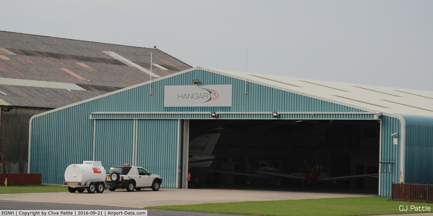 Blackpool International Airport, Blackpool, England United Kingdom (EGNH) - Northside hangar 3 at Blackpool EGNH