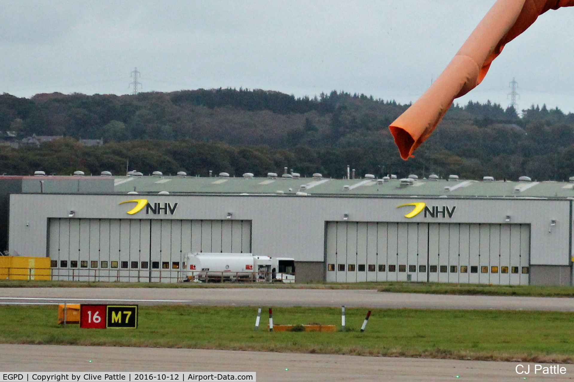 Aberdeen Airport, Aberdeen, Scotland United Kingdom (EGPD) - The NHV Helicopters hangar at ABZ