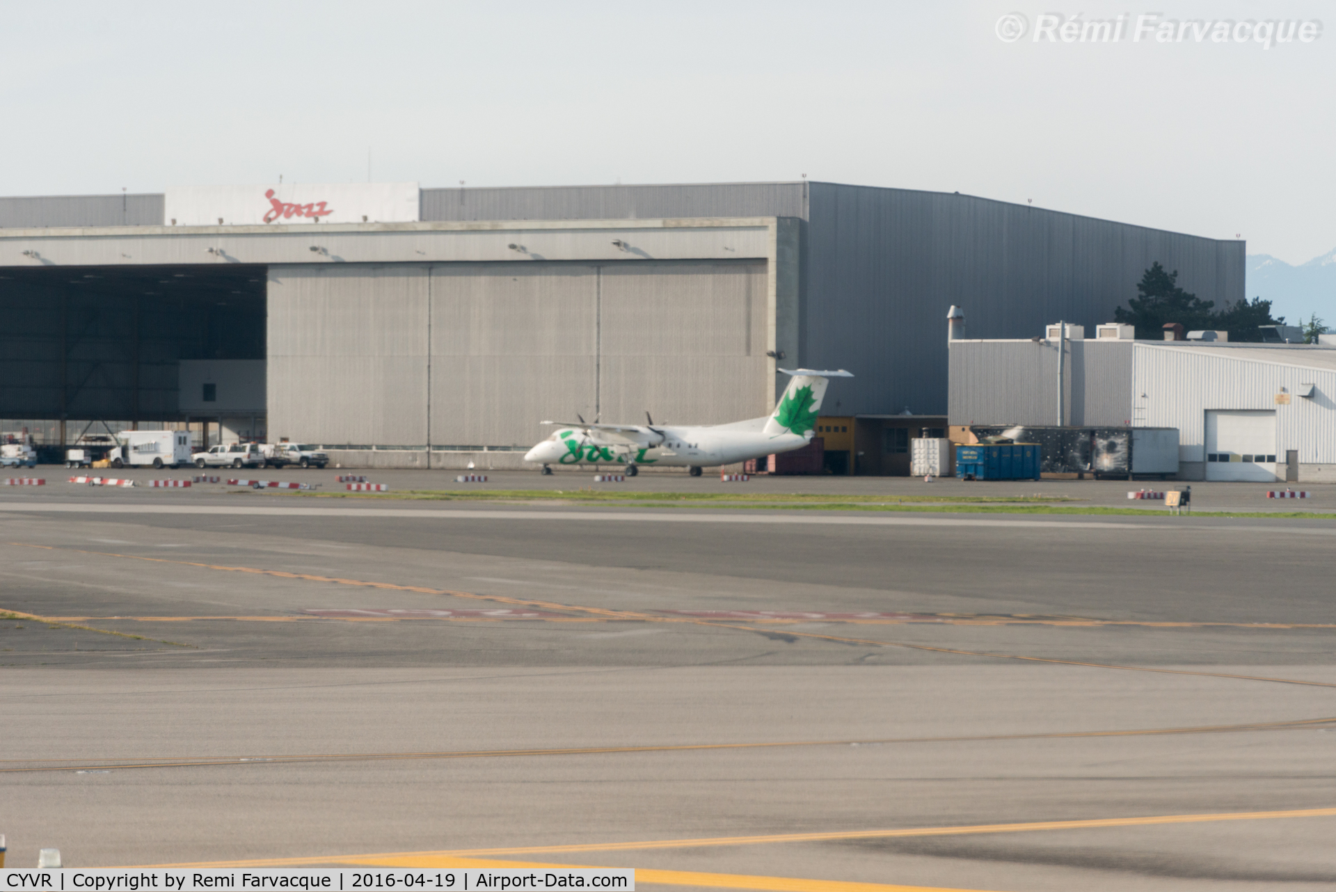 Vancouver International Airport, Vancouver, British Columbia Canada (CYVR) - Jazz (Air Canada) hangar facing south runway.