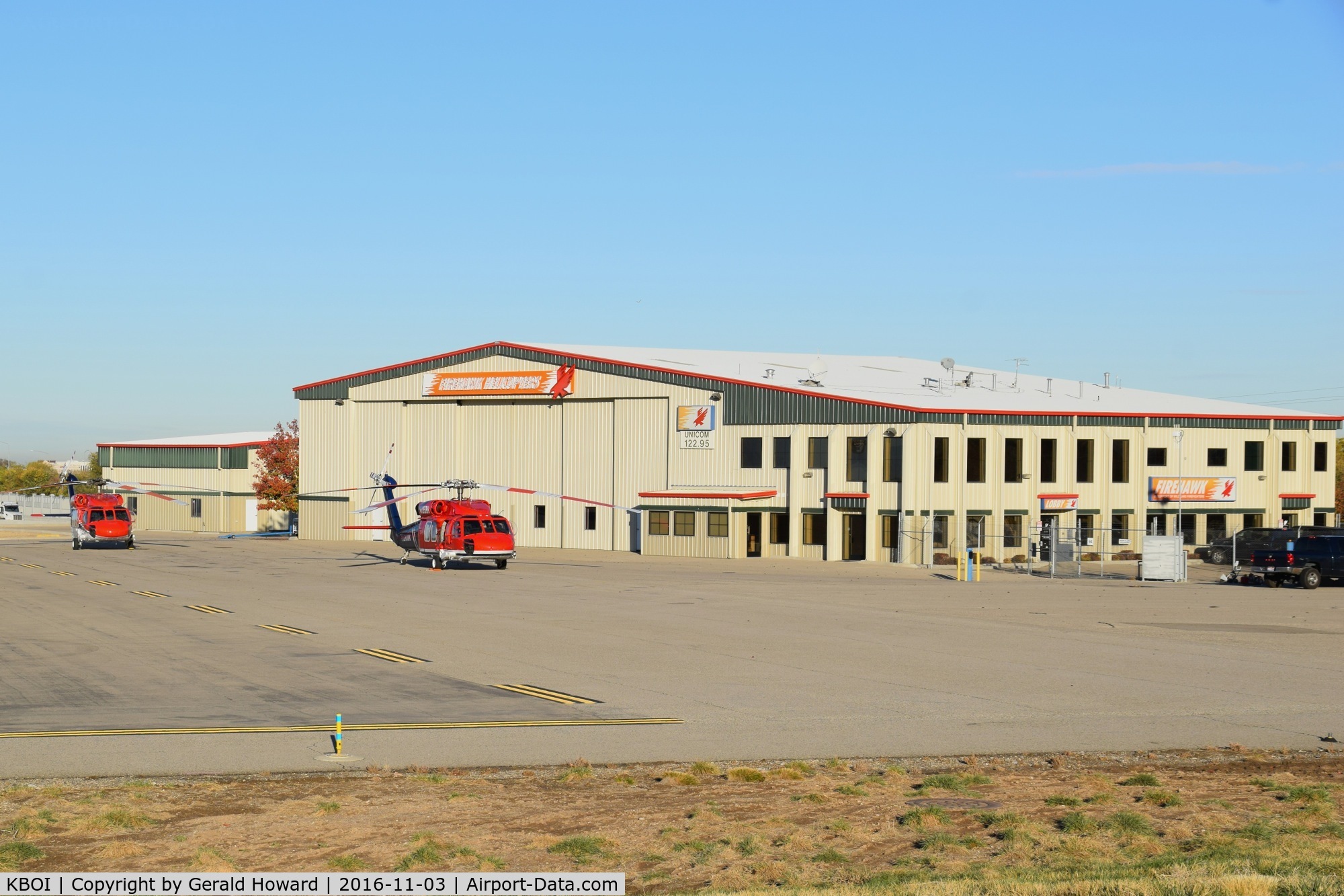 Boise Air Terminal/gowen Fld Airport (BOI) - Firehawk Helicopters ramp. NW corner of the airport.
