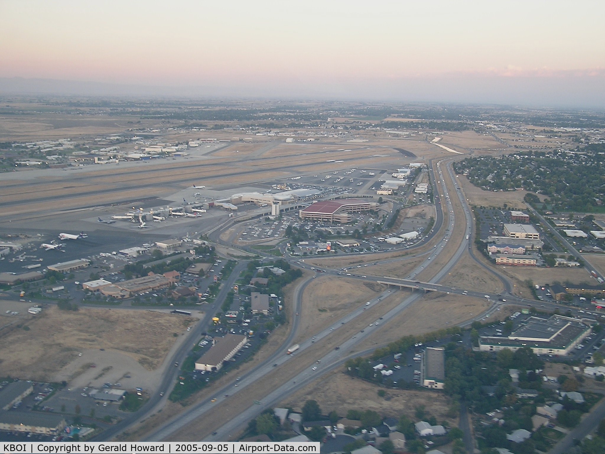 Boise Air Terminal/gowen Fld Airport (BOI) - Photo of BOI looking towards the SW.