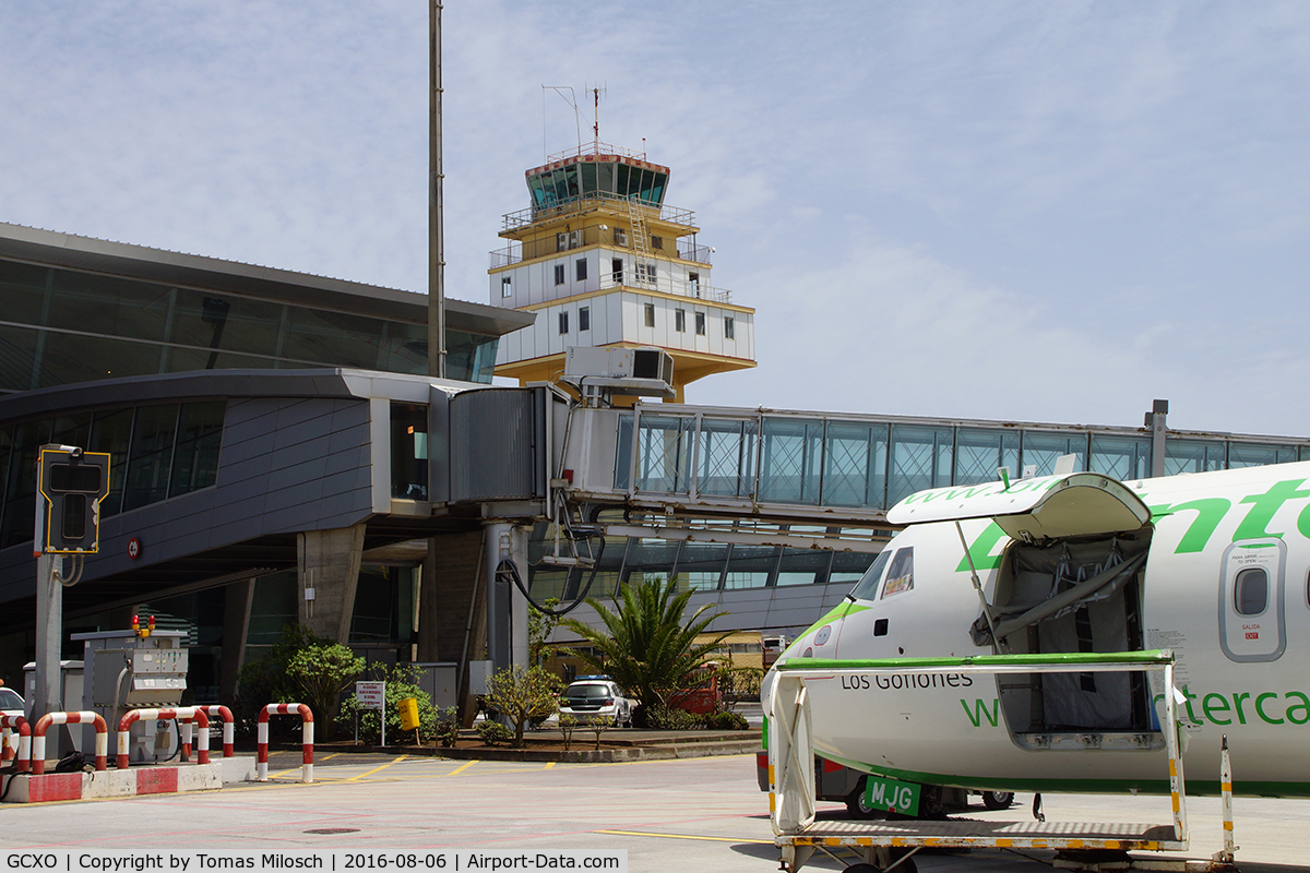 Tenerife North Airport (Los Rodeos), Tenerife Spain (GCXO) - Taken during a short stop on our way from SPC to ACE