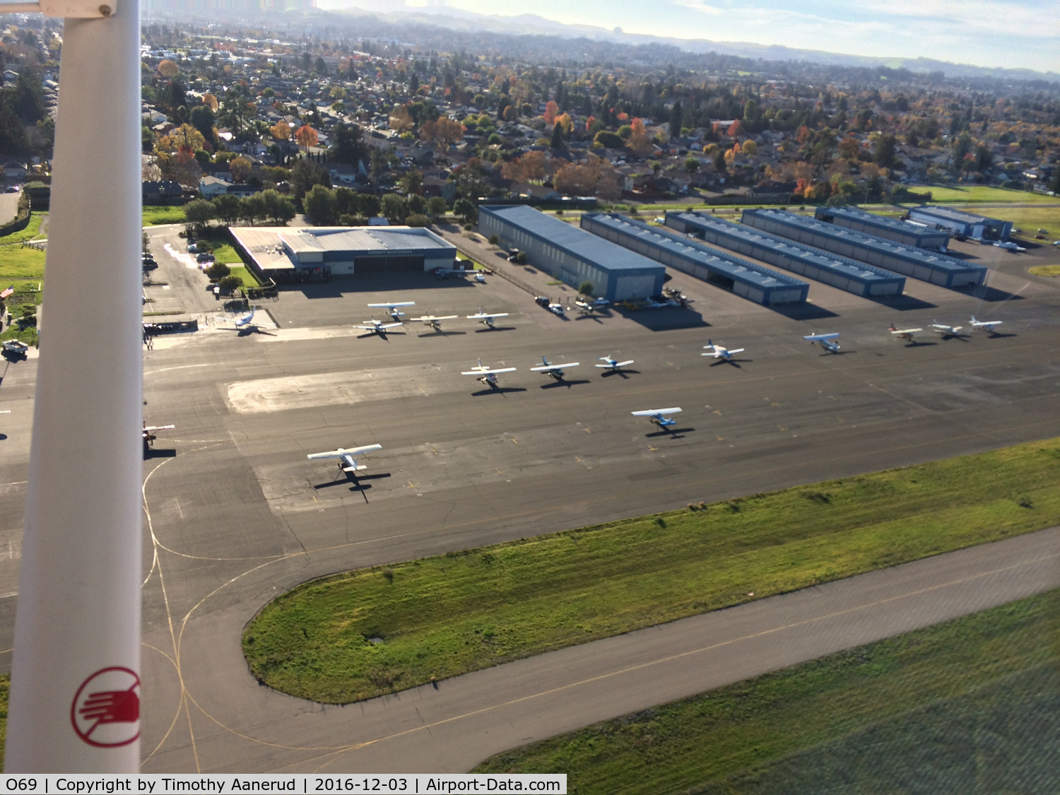 Petaluma Municipal Airport (O69) - Departing to the southeast
