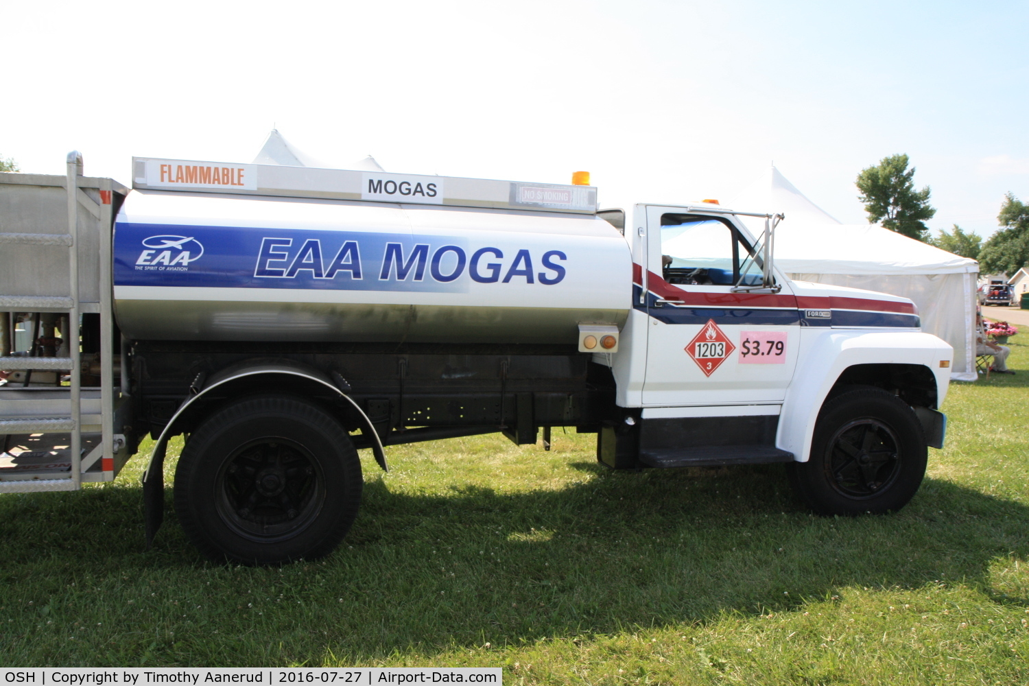 Wittman Regional Airport (OSH) - Auto Fuel was available for the first time at AirVenture.  EAA made it happen by buying the truck and leasing it to Basler.