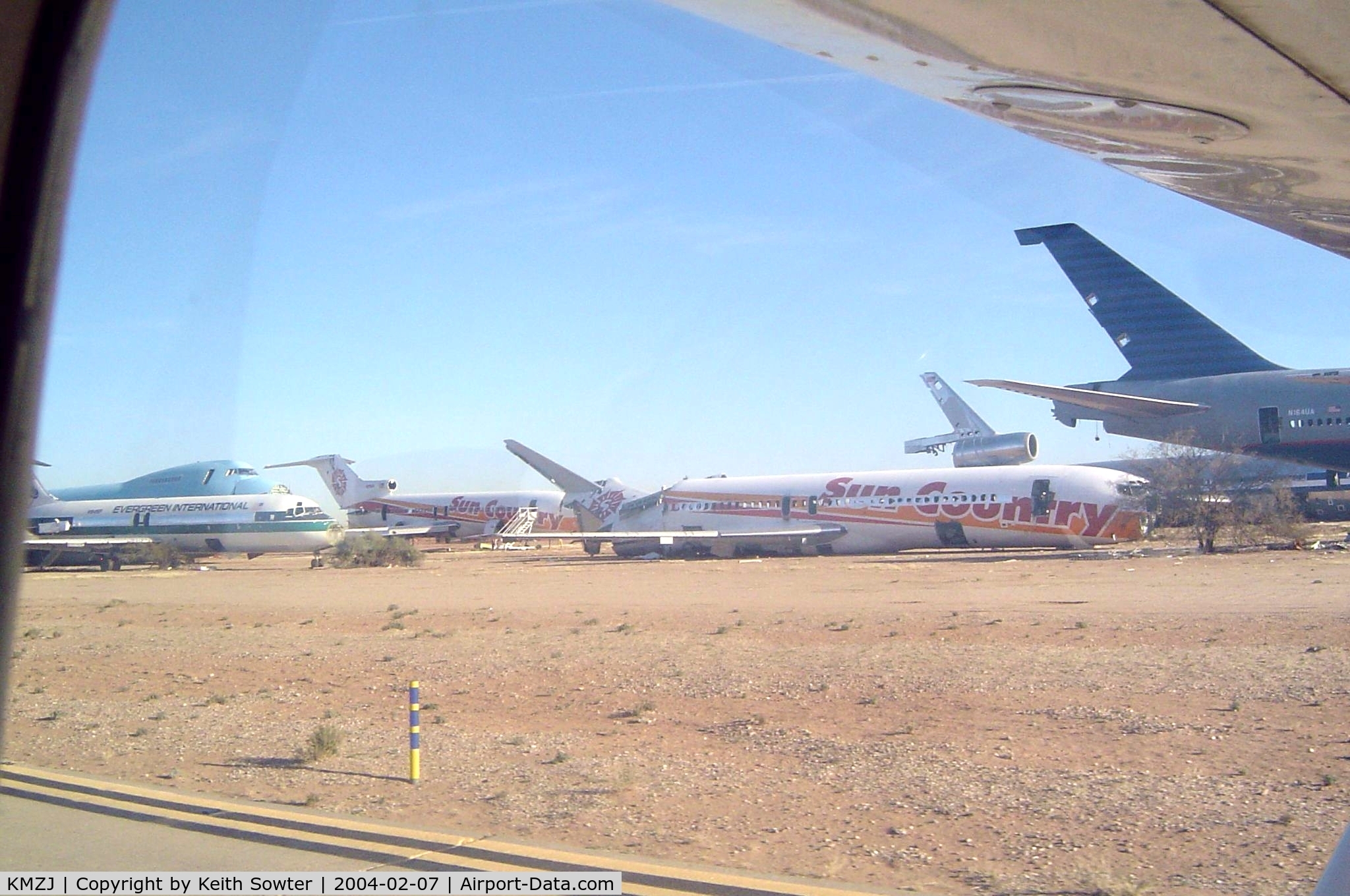 Pinal Airpark Airport (MZJ) - Image taken through perspex window of aircraft whilst overflying / taxying around 