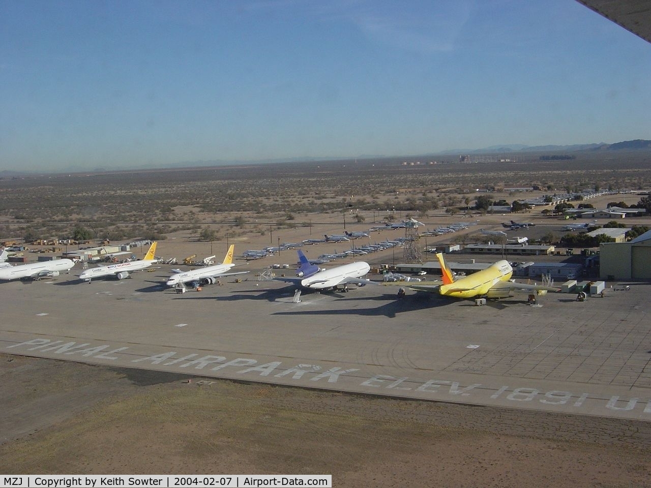 Pinal Airpark Airport (MZJ) - Image taken through perspex window of aircraft whilst overflying / taxying around 