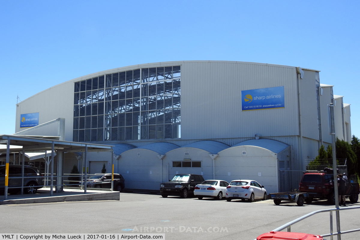 Launceston Airport, Launceston, Tasmania Australia (YMLT) - The Sharp Airlines hangar also houses the small check-in and passenger waiting area.