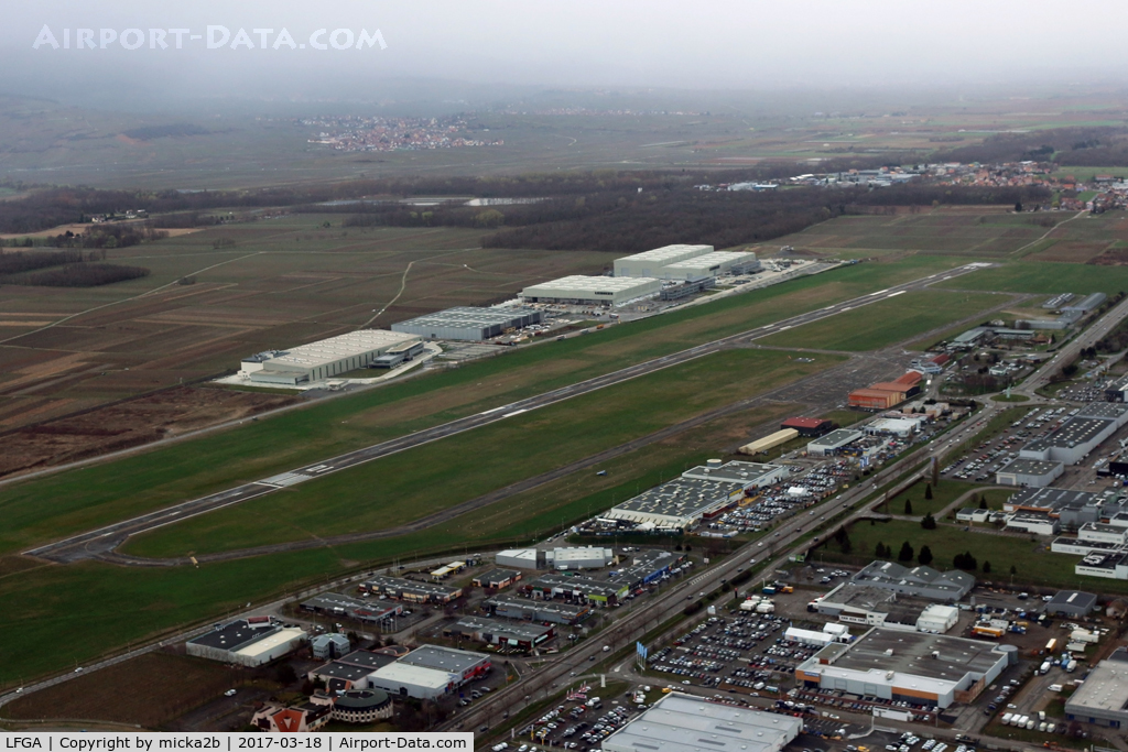 Colmar Houssen Airport, Colmar France (LFGA) - Colmar Airport view from R44