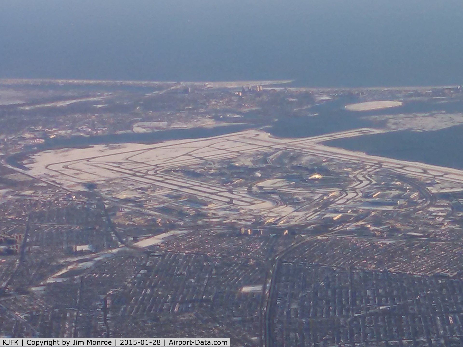 John F Kennedy International Airport (JFK) - From 8,500 feet over Long Island