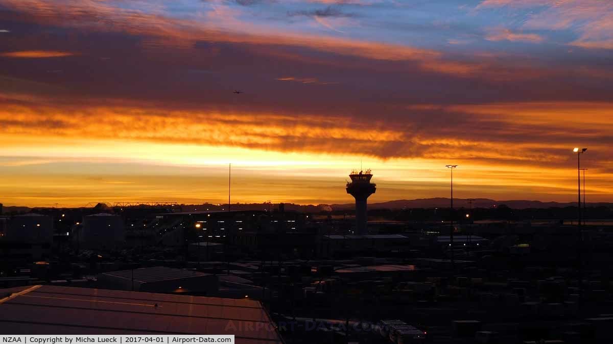 Auckland International Airport, Auckland New Zealand (NZAA) - This amazing sunrise is no April's fool day joke...