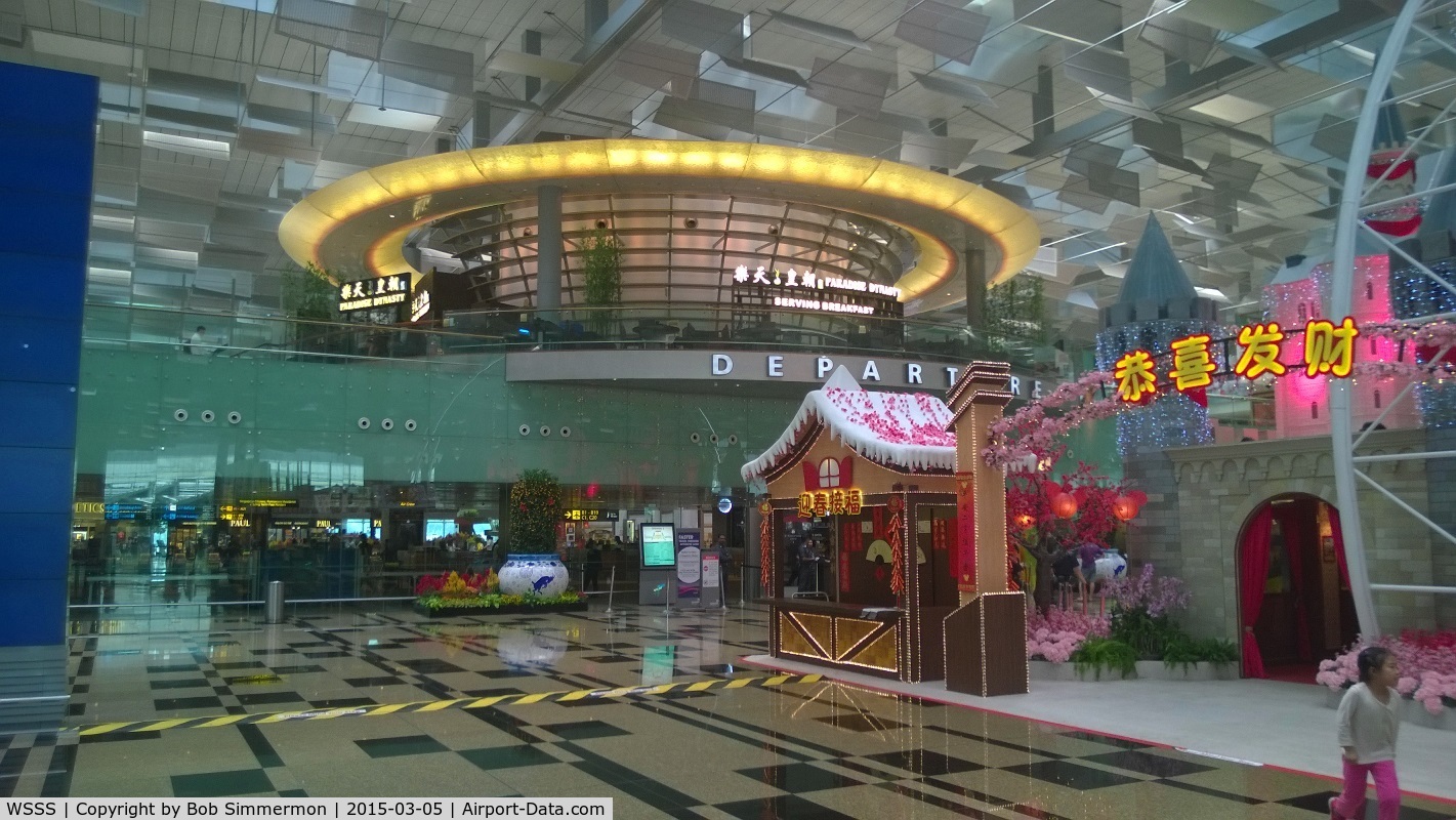 Singapore Changi Airport, Changi Singapore (WSSS) - Entrance to international departures