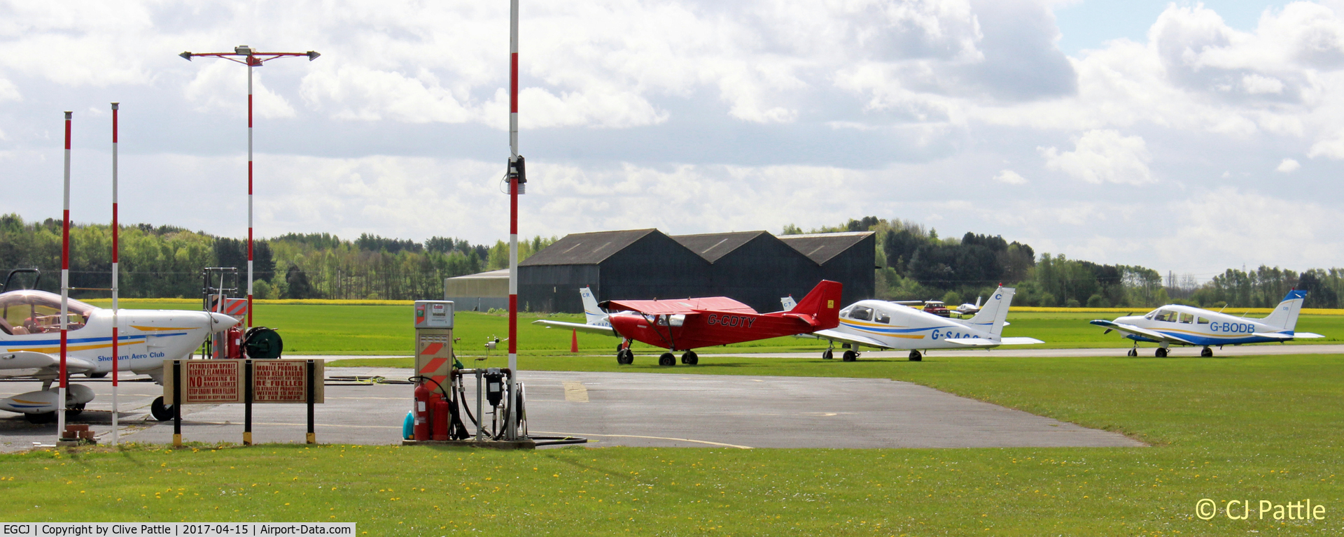 Sherburn-in-Elmet Airfield Airport, Sherburn-in-Elmet, England United Kingdom (EGCJ) - Airside view at EGCJ