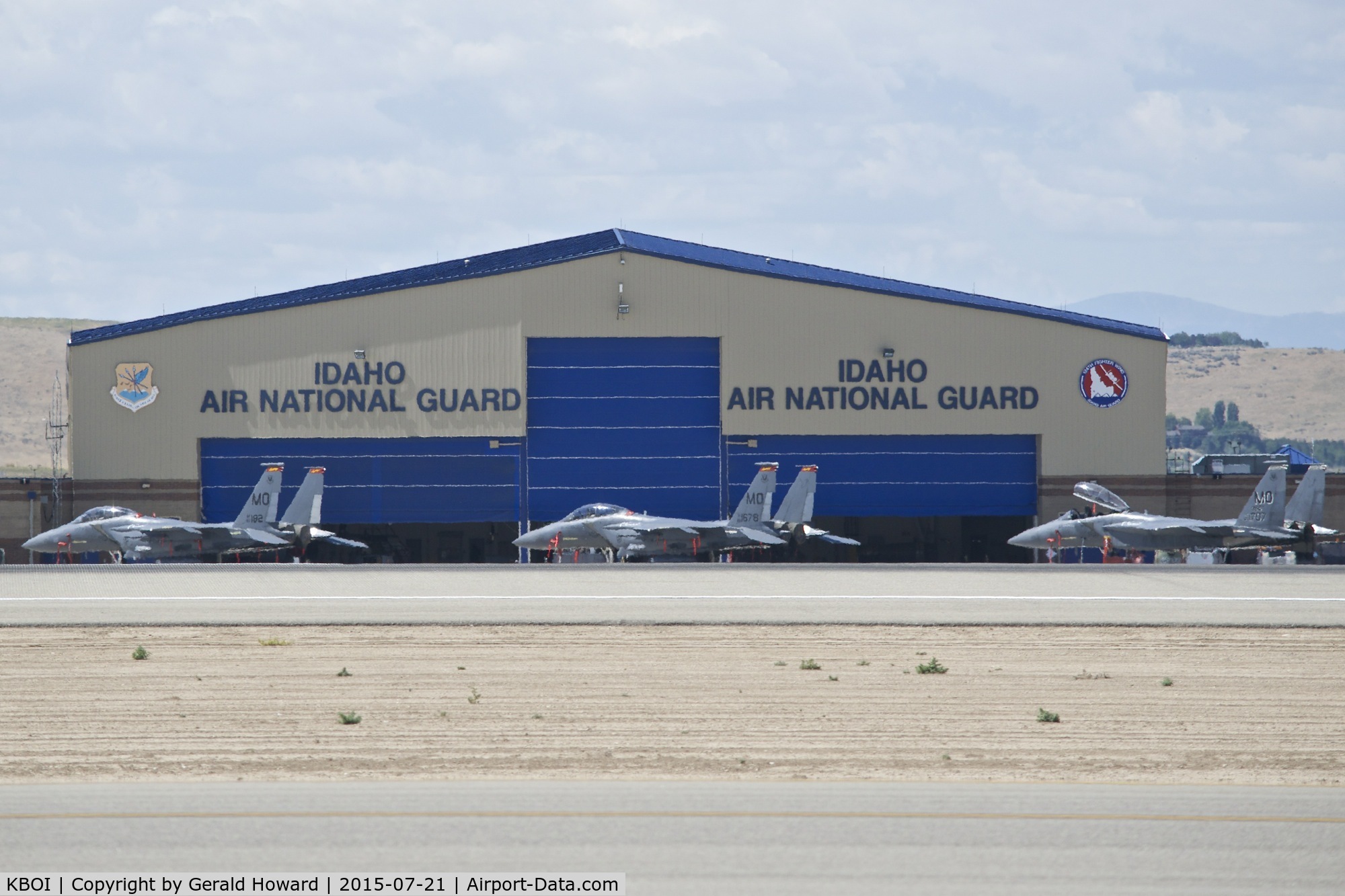 Boise Air Terminal/gowen Fld Airport (BOI) - F-15Es parked on the Idaho Air National Guard ramp.