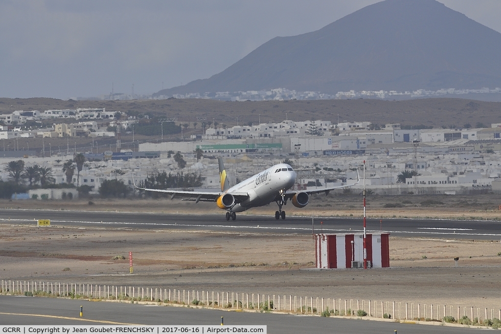 Arrecife Airport (Lanzarote Airport), Arrecife Spain (GCRR) - Condor take off runway 21