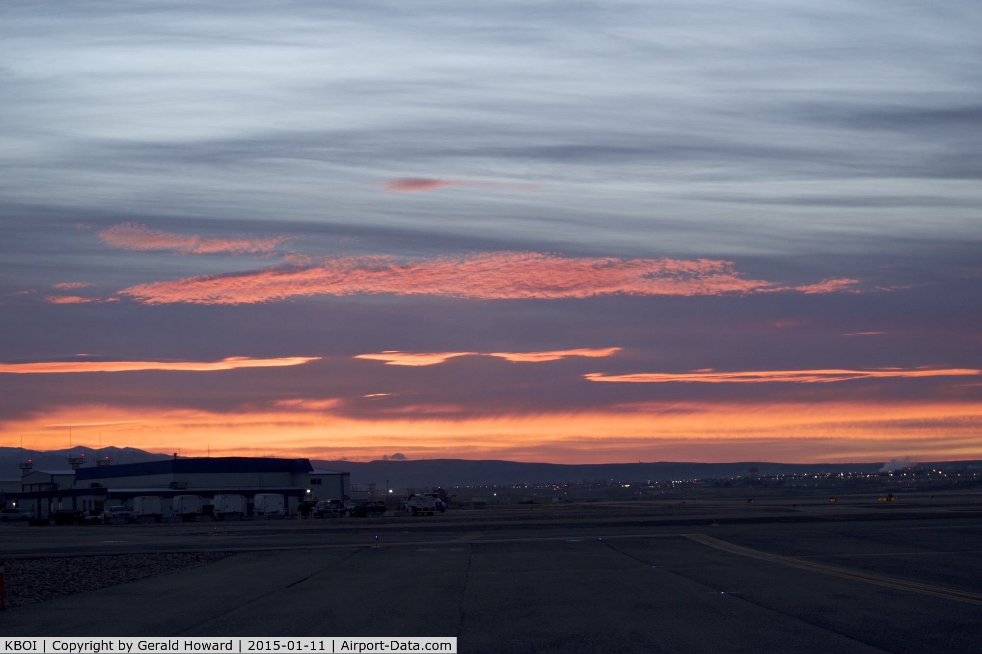 Boise Air Terminal/gowen Fld Airport (BOI) - Early morning.