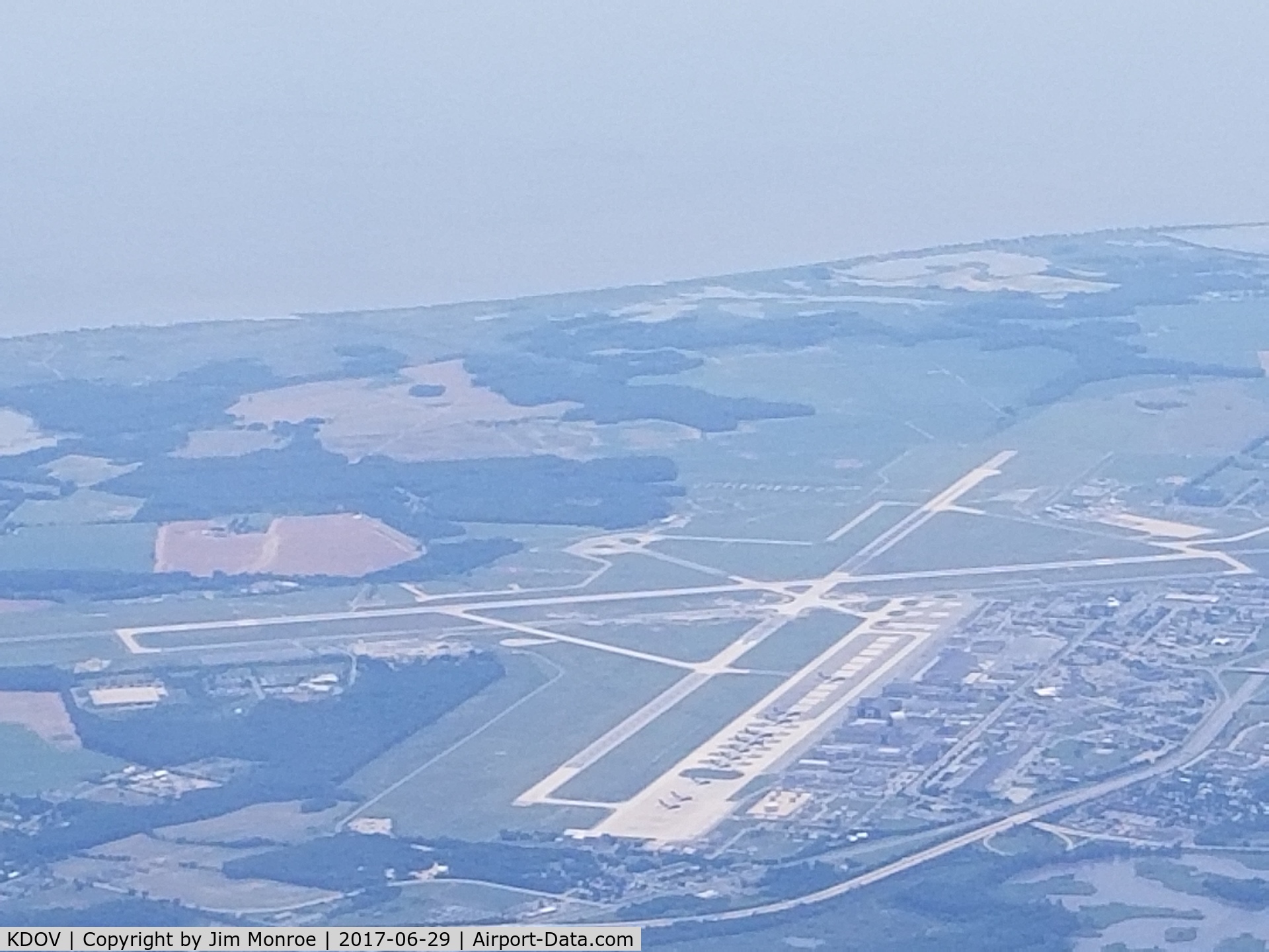 Dover Afb Airport (DOV) - From 9,500 feet looking East