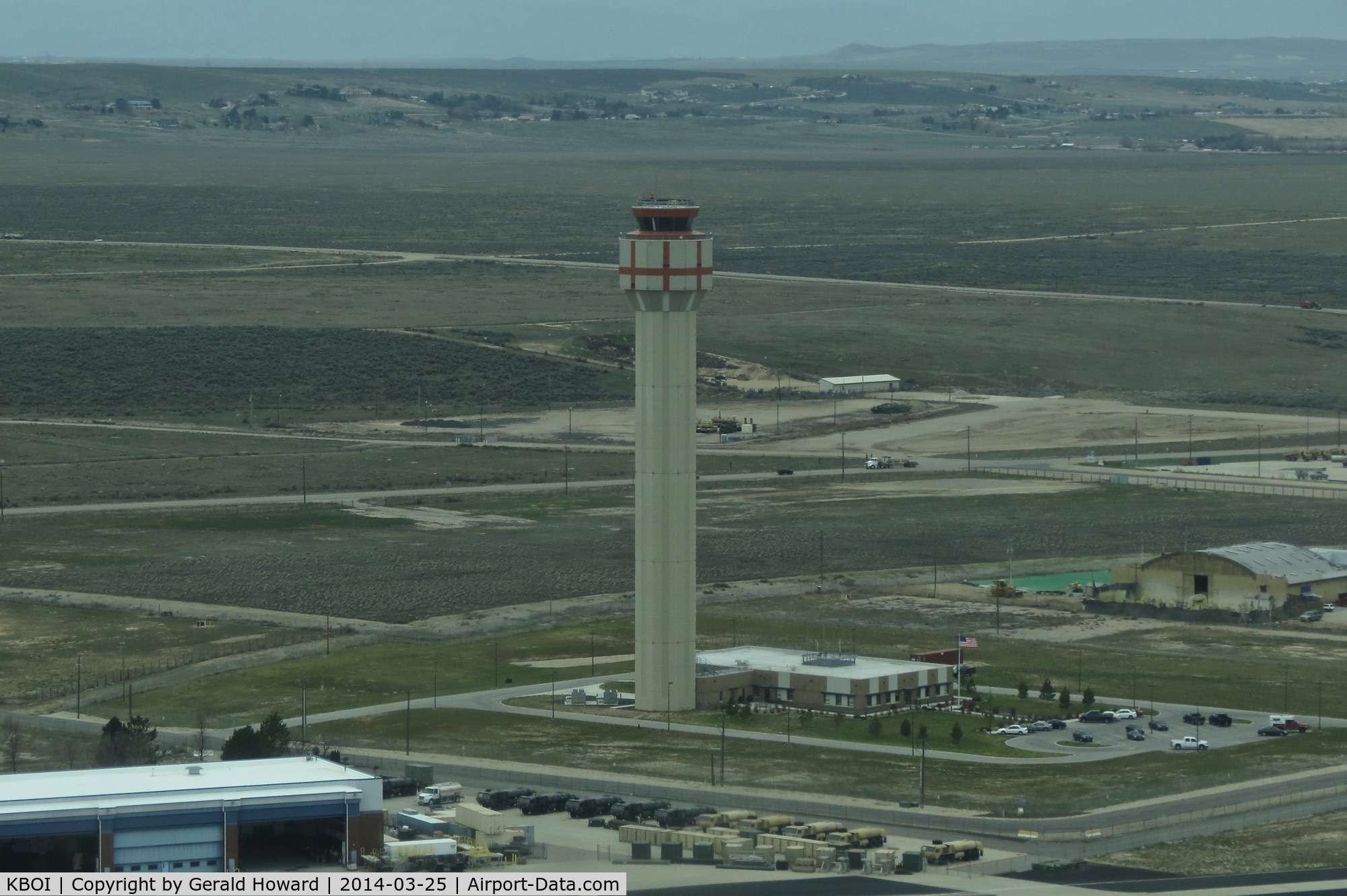 Boise Air Terminal/gowen Fld Airport (BOI) - FAA Control Tower located on the south side of BOI.