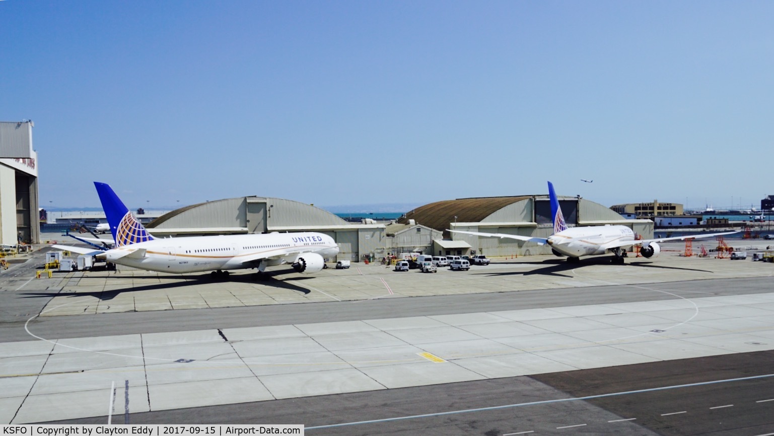 San Francisco International Airport (SFO) - United Airlines maintenance base. 2017.
