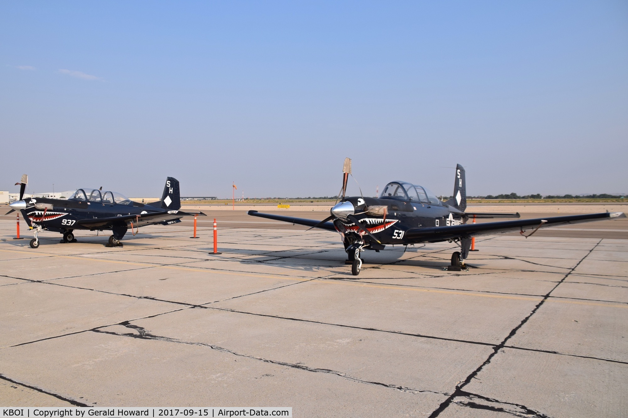 Boise Air Terminal/gowen Fld Airport (BOI) - Two T-34C trainers from VMFAT-101 