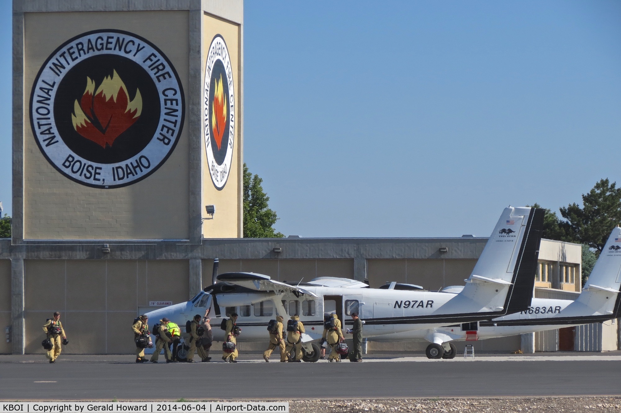 Boise Air Terminal/gowen Fld Airport (BOI) - Smoke jumpers loading up for a mission.