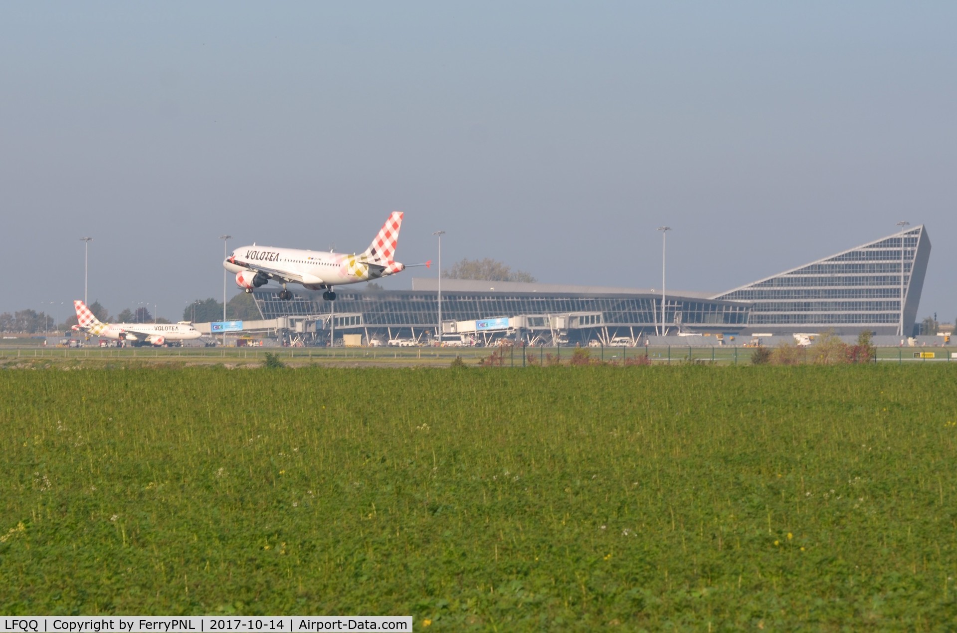 Lille Lesquin Airport, Lille France (LFQQ) - Overlooking the runway towards the terminal of Lille Lesquin Airport in northern France.