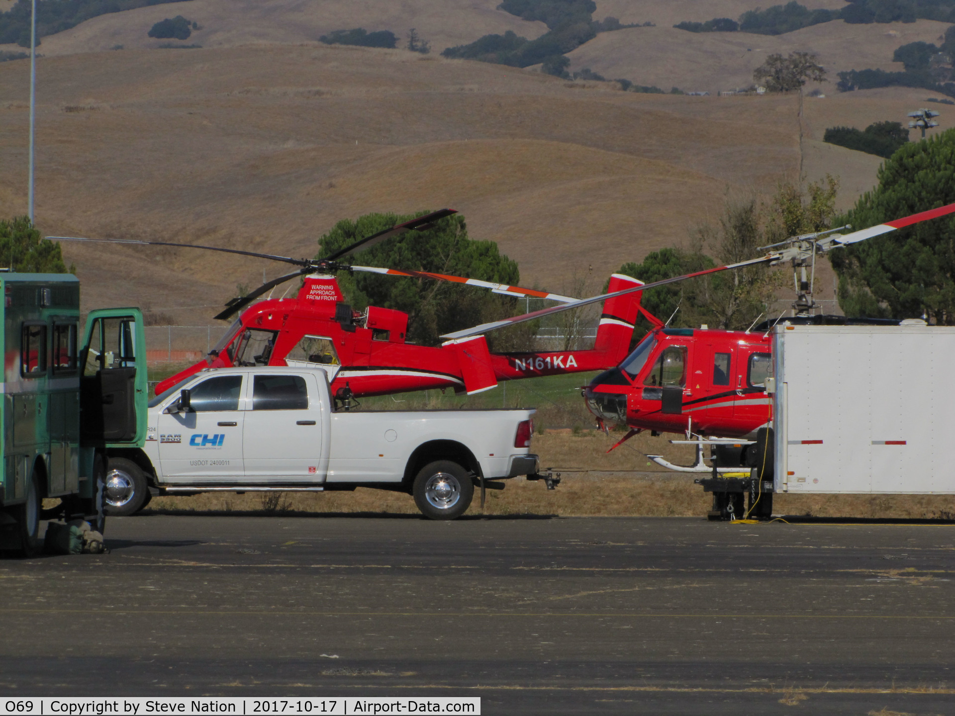 Petaluma Municipal Airport (O69) - Petaluma Municipal Airport, CA was closed to fixed wing operations for 10 days in October 2017 to support CALFIRE contracted helicopters making drops on the devastating fires in Northern California ... kudos to airport manager Bob Patterson! 