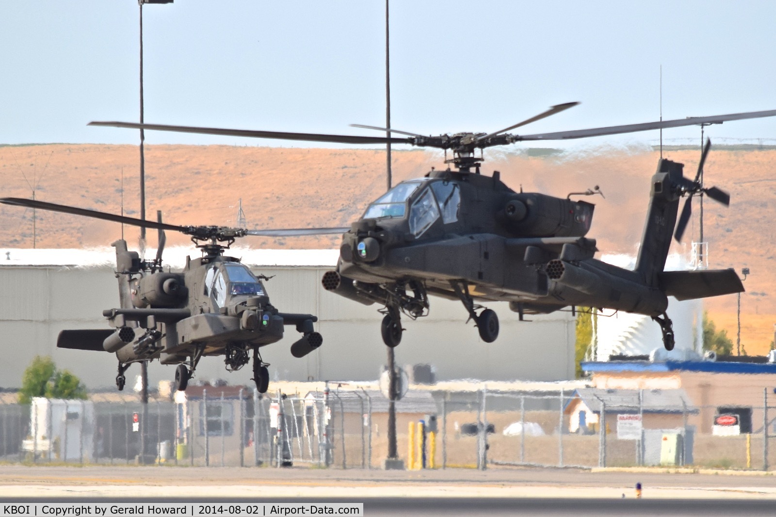 Boise Air Terminal/gowen Fld Airport (BOI) - AH-64Ds from the 1-183rd AVN BN, Idaho Army National Guard.
