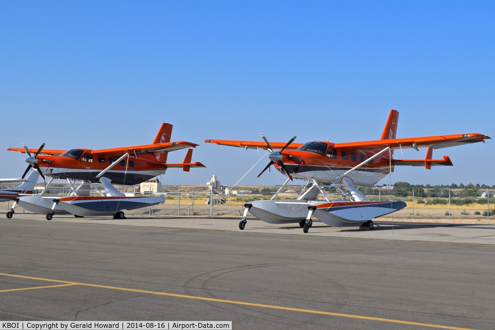 Boise Air Terminal/gowen Fld Airport (BOI) - Two Quest Kodiak 100s belonging to the Fish & Wildlife Service, U.S. Dept. of the Interior parked for maintenance.