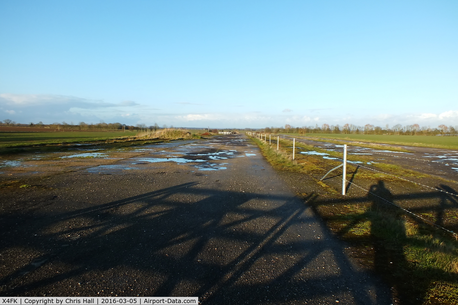 X4FK Airport - one of the disused runways at the former RAF Fiskerton
