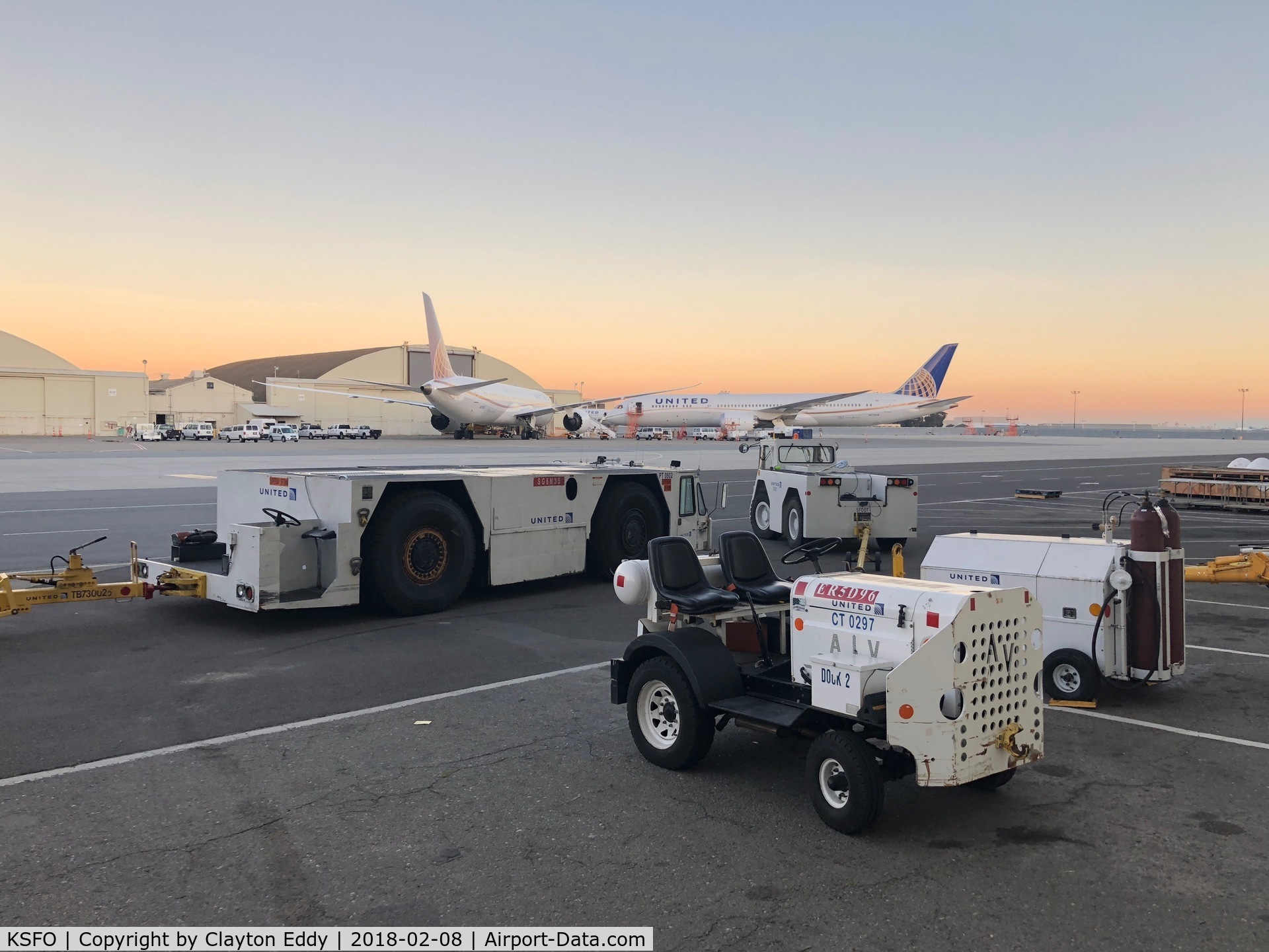 San Francisco International Airport (SFO) - Aircraft tugs at San Francisco Airport. 2018.