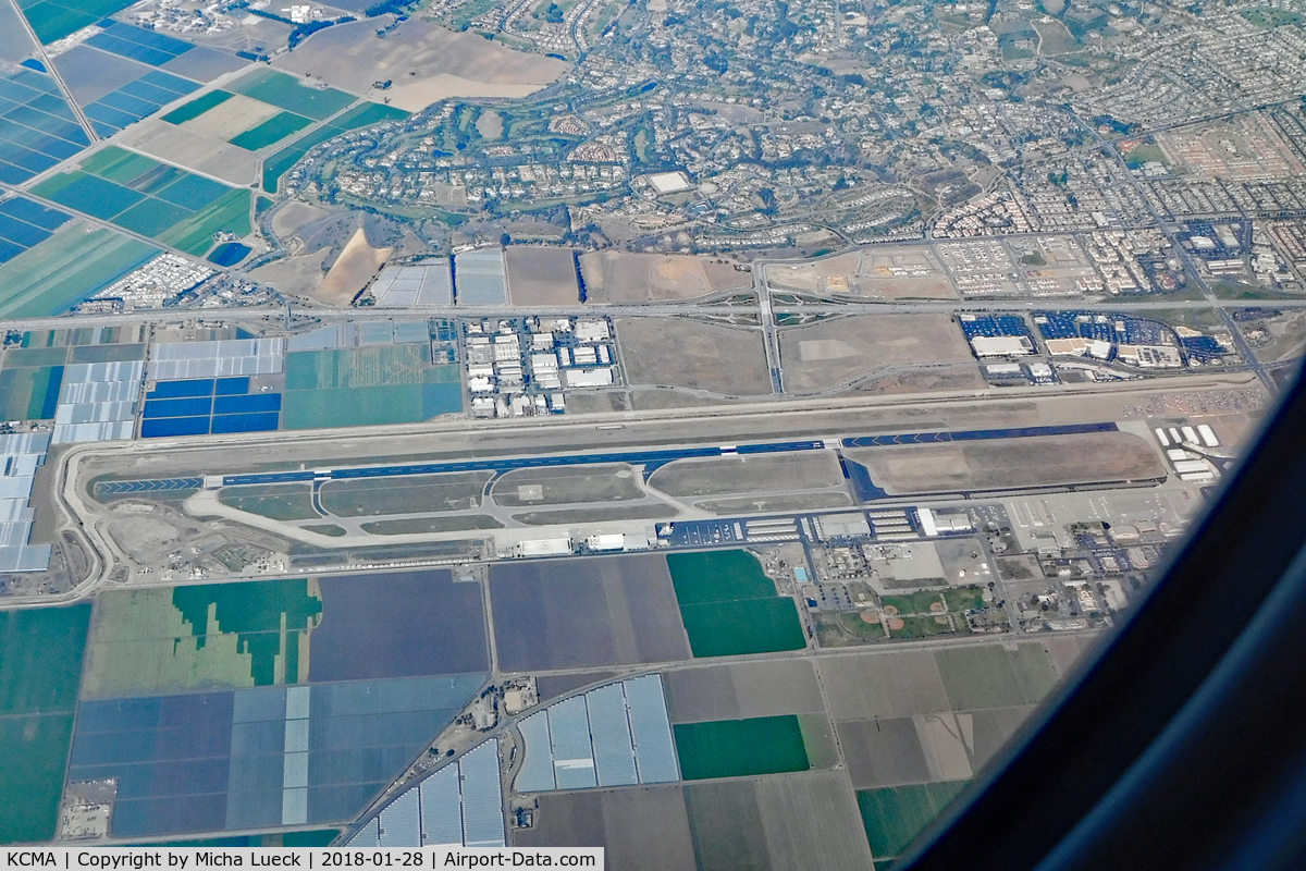 Camarillo Airport (CMA) - Taken from B 777-300ER (ZK-OKN), AKL-LAX