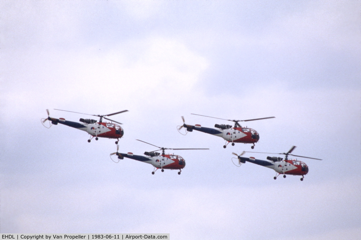 Deelen Airbase Airport, Deelen Netherlands (EHDL) - Deelen Air Base Open Day 1983: Royal Netherlands Air Force helicopter display team 