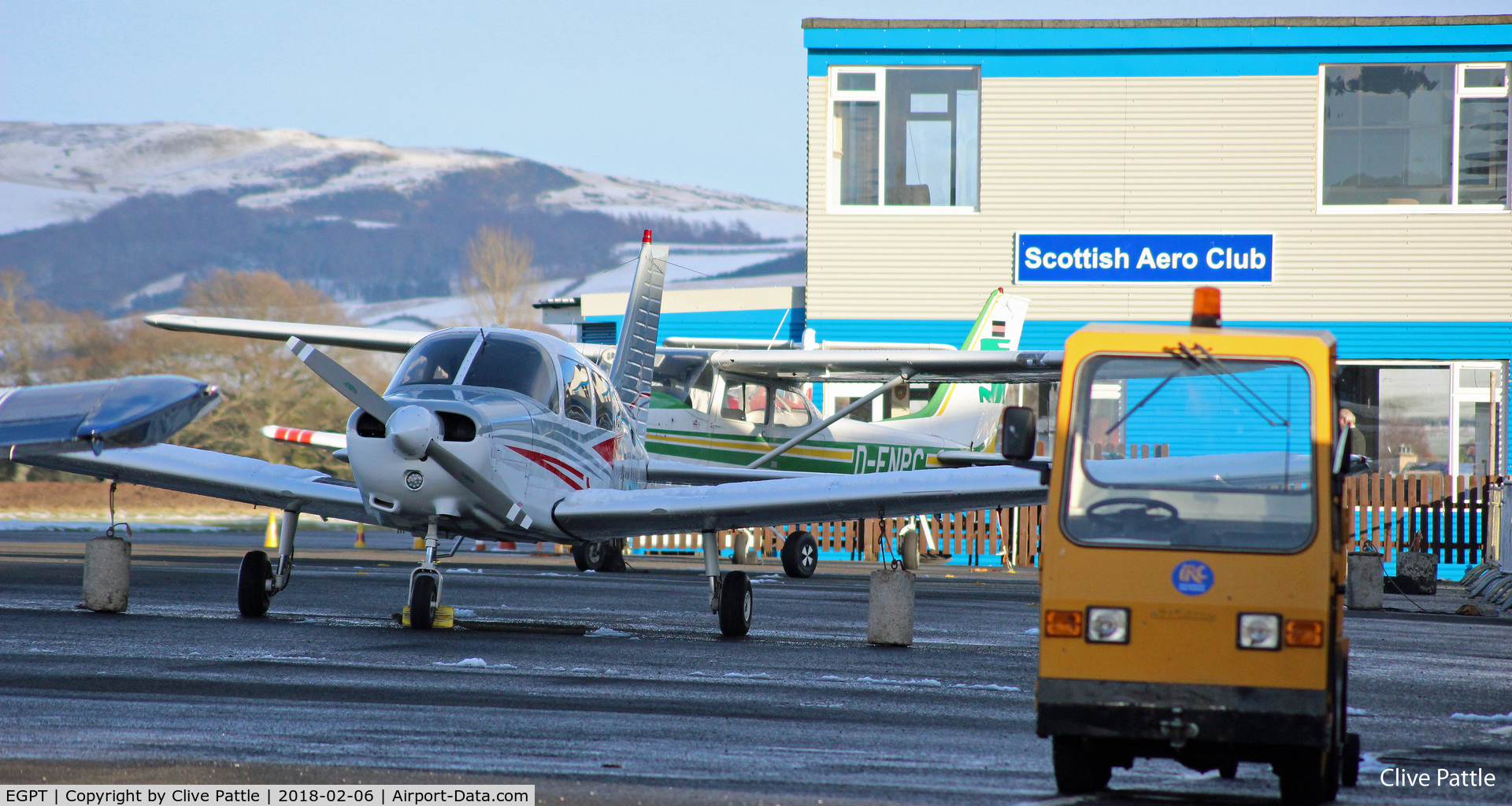 Perth Airport (Scotland), Perth, Scotland United Kingdom (EGPT) - Apron scene at EGPT