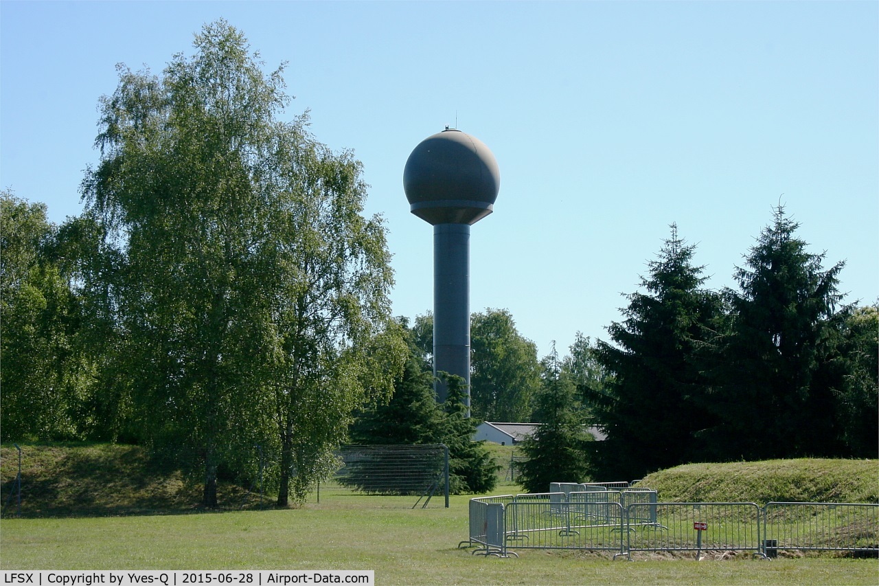 LFSX Airport - Air traffic control radar tower, Luxeuil-St Sauveur Air Base 116 (LFSX)