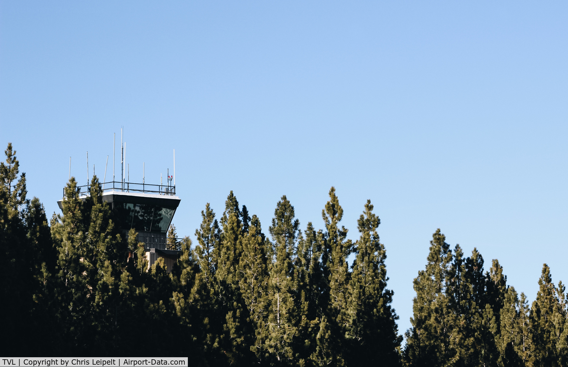 Lake Tahoe Airport (TVL) - The control tower at South Lake Tahoe Airport, CA.