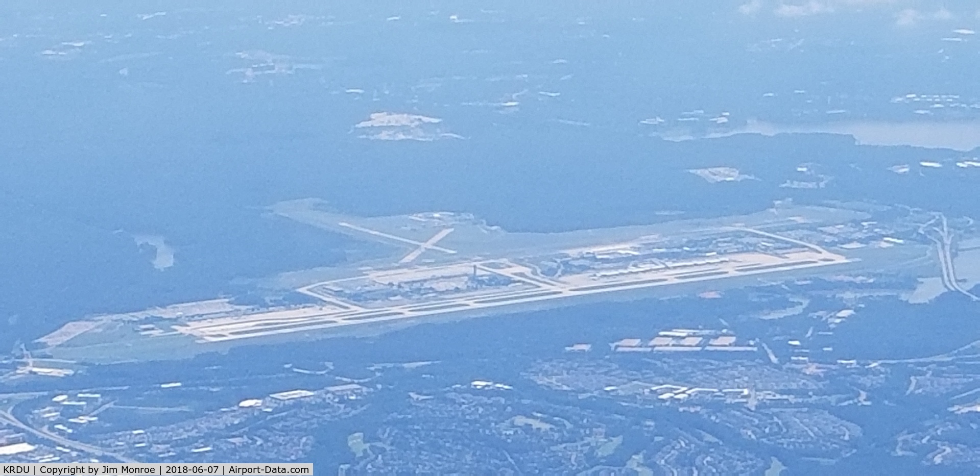 Raleigh-durham International Airport (RDU) - From 9,500 feet headed from Winston Salem to Rocky Mount