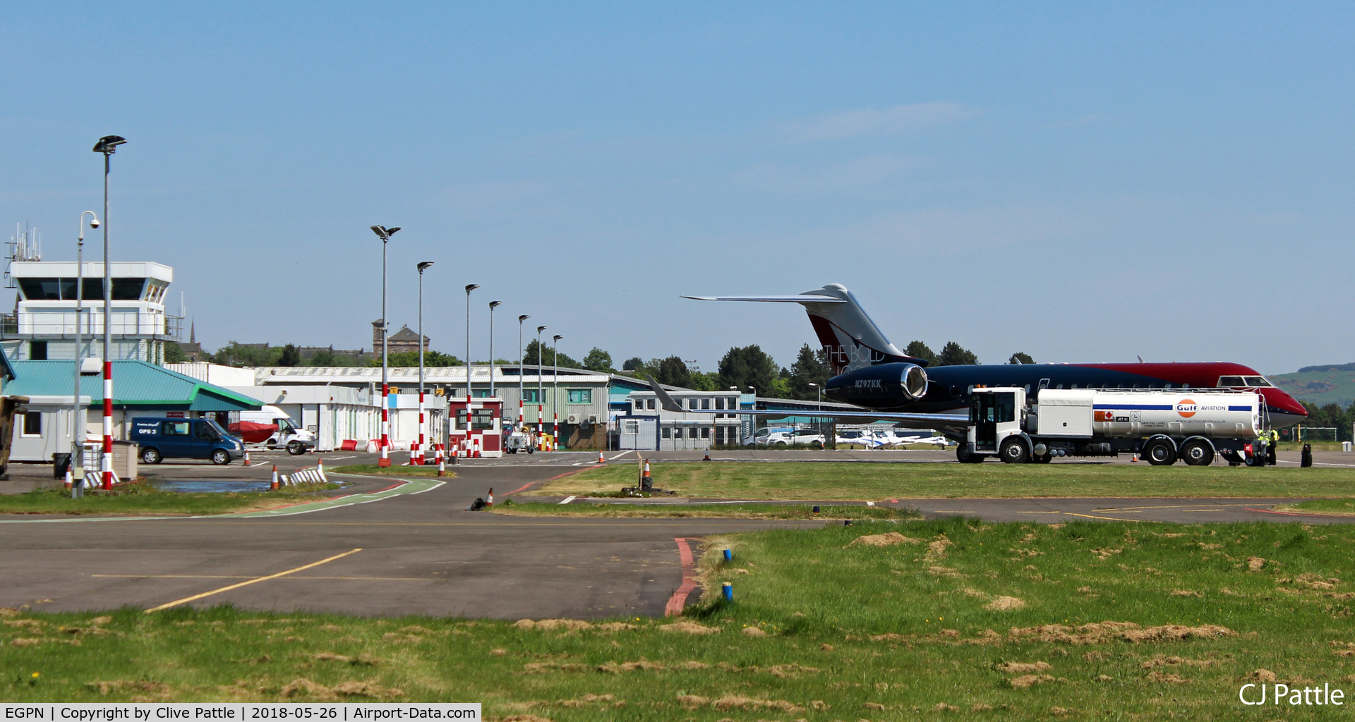 Dundee Airport, Dundee, Scotland United Kingdom (EGPN) - Apron view at Dundee, Scotland