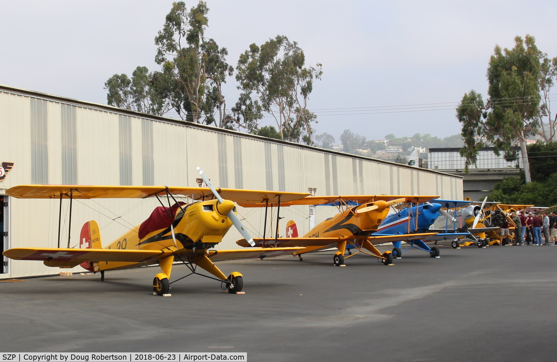 Santa Paula Airport (SZP) - A gathering of Bucker JungManns and JungMeisters; individual photos will also be uploaded.